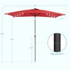 Sonkuki 10x6.5 ft LED Rectangular Patio Market Umbrella w/Tilt Adjustment - 3 of 4