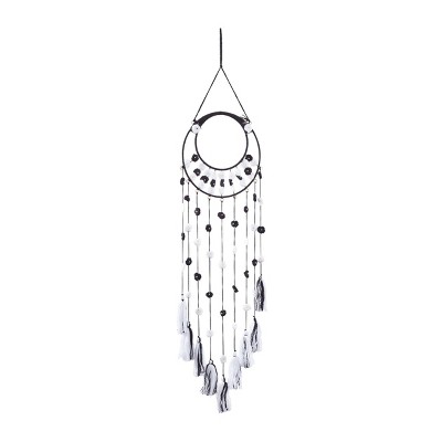 Bohemian Wool Floral Wall Decor with Tassels and Pom poms – Olivia & May
