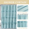 BAGOKIE 72"x72" Waterfall Ruffle Shower Curtain, Pack of 1 - 2 of 4