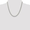 Black Bow Jewelry Men's 6.5mm, Sterling Silver, Hollow Rolo Chain Necklace - 2 of 4