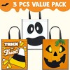 Joyfy Halloween Party Favors 3PCS Large See Through Tote Bags with Handles Trick or Treat Bag Party Supplies For Candies Biscuits Cards 22.5" x 13.75" - 2 of 4