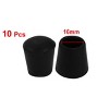 Unique Bargains Rubber Floor Protector Furniture Feet Covers Chair Leg Caps 16mm Inner Dia Black 10 Pcs - 3 of 3