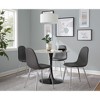 Sapphtopaz Round Dining Table Kitchen Table Industrial Dining Table in Antique Metal and Wood for Dining Room, Small Spaces - 3 of 4