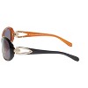 Calabria 828 Womens POLARIZED Bi-Focal Sunglasses Black Orange Gold with Grey +1.50 - 3 of 4