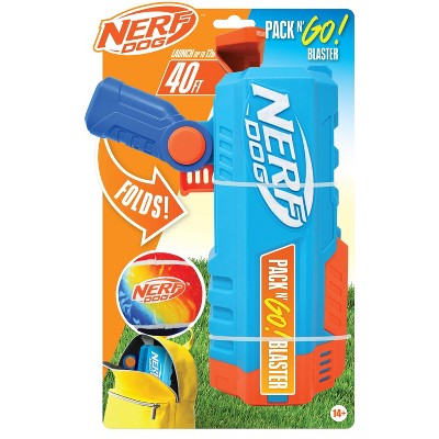 NERF Compact Blaster with Folding Handle Dog Ball Launcher Toy