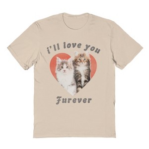 Social Collective Men's  Valentines Dayay Kittens  Valentines Day Short Sleeve Graphic Cotton T-Shirt - 1 of 3