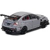 Subaru VAB WRX STI S4 Gray with Red Interior with Extra Wheels 1/64 Diecast Model Car by CM Models - 4 of 4