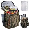 WARMOUNTS 34qt Insulated Backpack Cooler 36 Cans Soft Cooler with 2 Compartment - 2 of 4