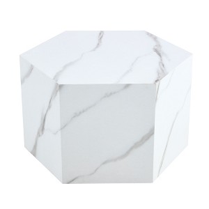 NicBex Hexagon Coffee Table with Texture Pattern,Side Center Table for Living Room,Bedroom - 1 of 4