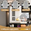 Infurnic Makeup Vanity Tables Set with Lights in Openable Mirror, Drawers and Cabinets and Shelves, for Bedroom, Black, 42.83"*15.7"*57.09" - 2 of 4