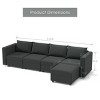 Ainfox 4-Seat Sofa Dark Grey - 2 of 4
