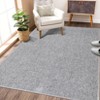 Modern Solid Textured Area Rug Ultra-Thin Low Pile Washable Rug - 3 of 4