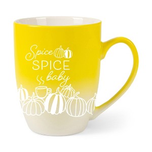 Elanze Designs Spice Spice Baby Two Toned Ombre Matte Yellow and White 12 ounce Ceramic Stoneware Coffee Cup Mug - 1 of 4