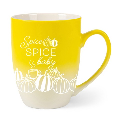 Elanze Designs Spice Spice Baby Two Toned Ombre Matte Yellow and White 12 ounce Ceramic Stoneware Coffee Cup Mug - image 1 of 4