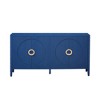 TIRAMISUBEST Fir Veneer Accent Storage Cabinet with Textured Finish, Kitchen Buffet Sideboard with Ring Handles - 3 of 4