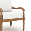 New Classic Furniture, Savannah Wood Patio Club Chair in Natural/White (Set of 2) - 3 of 4