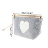 Unique Bargains Women Portable Heart Style Makeup Bag Gray 1 Pc - 3 of 3