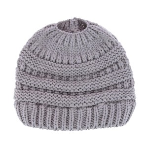 CTM Women's Ponytail Winter Beanie Knit Hat - 1 of 4