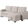 CAVINAS Modern Modular Sectional Sofa, Upholstered Pull out Sectional Sofa with Chaise, L-Shaped Compressed Sofa for Living Room with Storage - 3 of 4