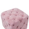 NicBex Modern Velvet Upholstered Ottoman Soft Foot Stool Dressing Makeup Stool with Dice Shape for Bedroom, Living Room - 2 of 4