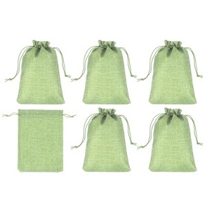 Unique Bargains Cotton Linen Coin Storrage Sacks Bag with Drawstring 6 Pcs - 1 of 4