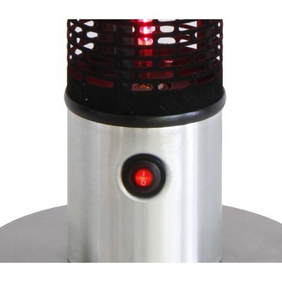 Compact Silver Electric Infrared Portable Heater with Emergency Shut Off