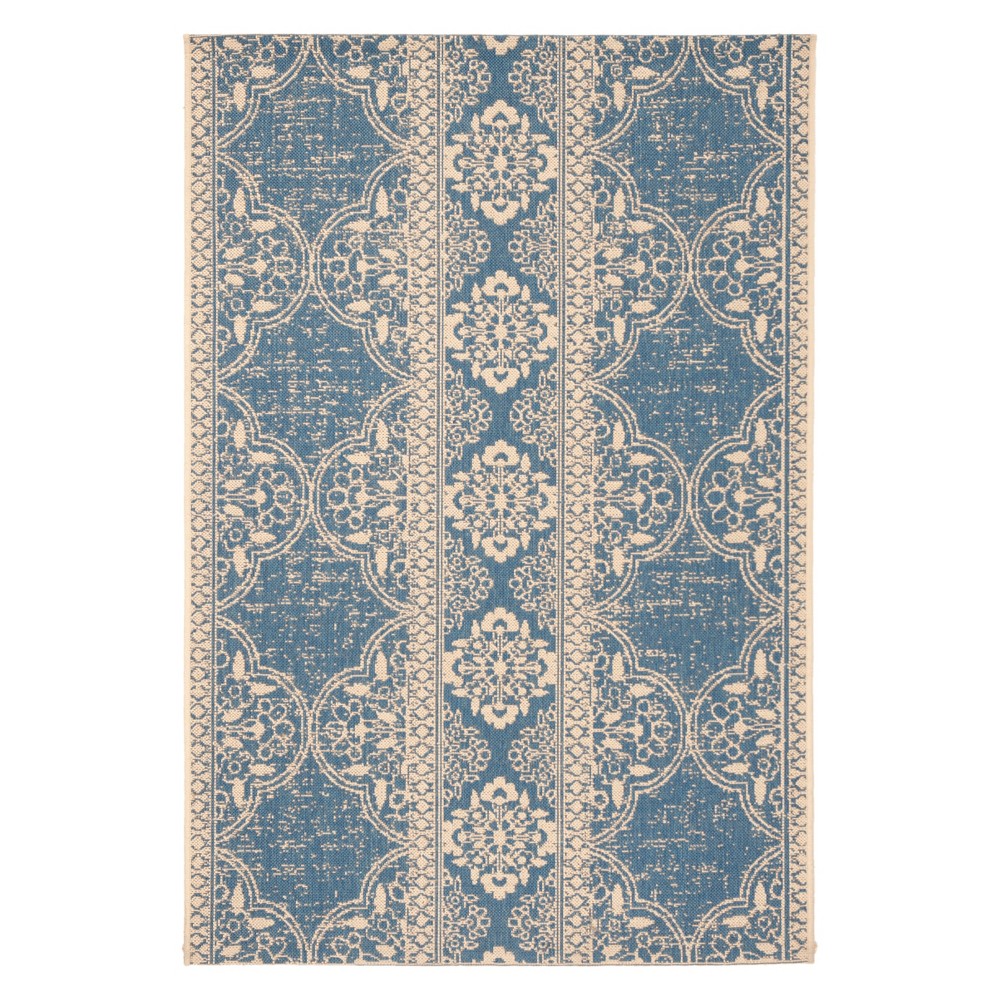 4'x6' Tamika Medallion Area Rug Cream/Blue - Safavieh