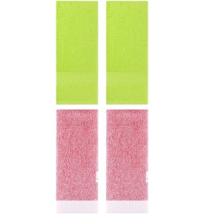 REGALWOVEN 4 Pcs Solid Textured Cotton Soft Absorbent Decorative Hand Towel - 1 of 4