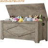 Storage Chest Wooden Toy Storage Bench, Modern Style Lift-Top Toy Chest with Safety Hinge for Entryway Supports 300 Lb - 2 of 4