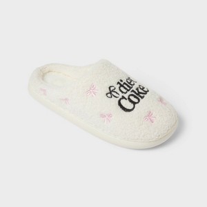 Women's Diet Coke Graphic Slippers - White - 1 of 4