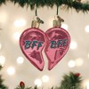 Old World Christmas Blown Glass Ornaments for Christmas Tree, BFF Hearts (Set of 2) - 2 of 4