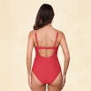 Women's Crochet Detail Scalloped Neckline Maternity One-Piece Swimsuit - Cupshe - 3 of 4