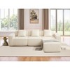 L-shaped corduroy modular sofa with free combination and boneless - 3 of 4