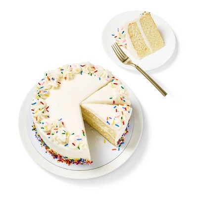 8" Two Layer Buttercreme Vanilla Cake - 3.249lbs - Favorite Day™