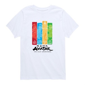 Boys' - Avatar: The Last Airbender - Zuko Katara Aang Toph Nation Elements Short Sleeve Graphic T-Shirt - 1 of 4