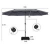 Tangkula 15FT Double-Sided Twin Patio Umbrella with Base Extra-Large Market Umbrella - 3 of 4