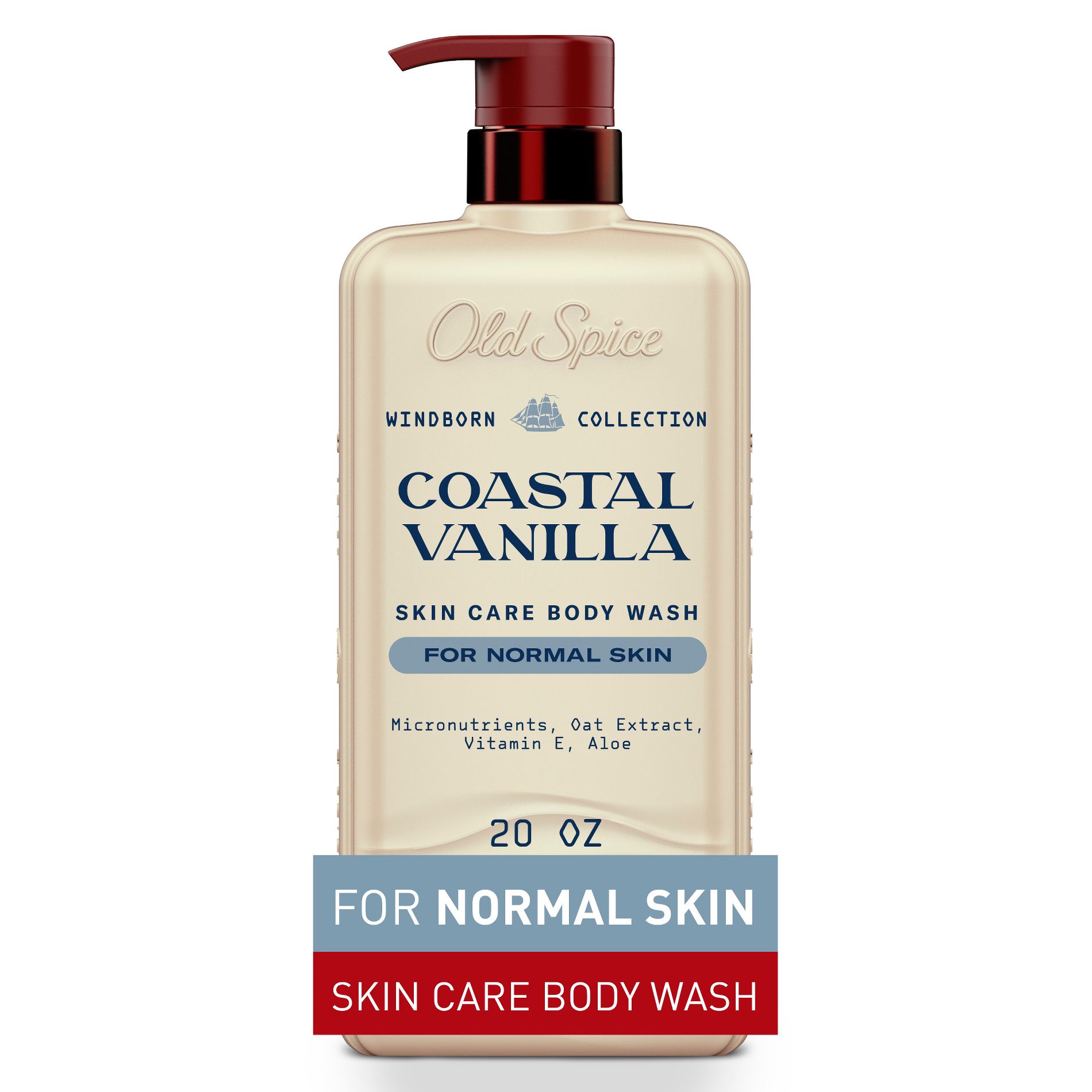 Old Spice Windborn Collection Men's Body Wash for Normal Skin - Coastal Vanilla Scent - 20 fl oz