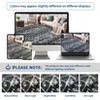 Boho Area Rugs, Washable Rugs for Bedroom Non-Slip, Low-Pile Soft Print Living Room Rug, Non-Shed Neutral Geometric Indoor Carpet - 4 of 4