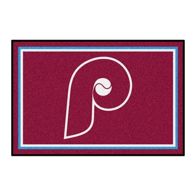 MLB Philadelphia Phillies 4'x6' 1987 Retro Collection Plush Area Rug