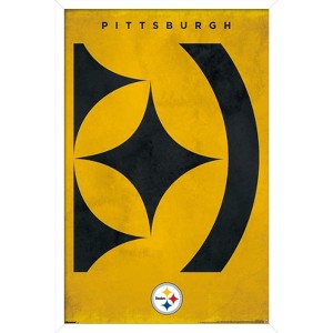 Trends International NFL Pittsburgh Steelers - Logo 25 Framed Wall Poster Prints - 1 of 4