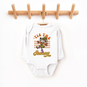 The Juniper Shop Tis The Season Scarecrow Baby Long Sleeve Bodysuit - 1 of 3