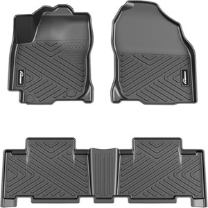 Floor Mats for 2013-2018 Toyota RAV4 2.5L, All-Weather TPE Anti-Skid Liners - Black - 1 of 4