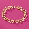 Ross-Simons 14kt Yellow Gold Heart-Link Bracelet - 3 of 4