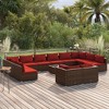 vidaXL Garden Lounge Set Brown PE rattan Large Garden Lounge Set - 2 of 4