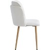 Nordlys Set of 2 Metal and Fabric Dining Chairs Vintage Style Upholstery Dining Room - 3 of 4