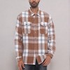 Slickblue Men's Checkered Shirt Jacket - Soft Brushed Flannel Shacket with Chest Pockets, Grey/Black & Mocha/Grey, S-3XL - 2 of 4