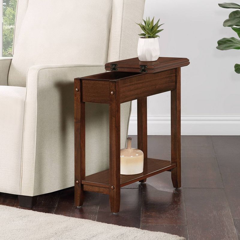 Breighton Home Harper End Table with Flip Top Storage and Lower Shelf, 4 of 8