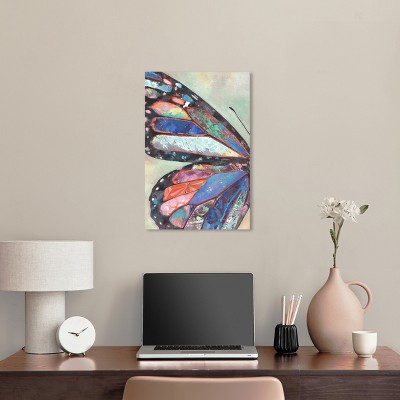 Colorful Butterfly Wing 16" x 24" Wrapped Canvas Wall Art