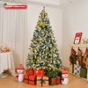 6ft Pre-Lit Premium Snow Flocked Hinged Artificial Christmas Tree w/250 Color Lights - 4 of 4