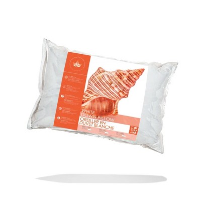Eco-Luxe White Down Medium Support Standard Bed Pillow